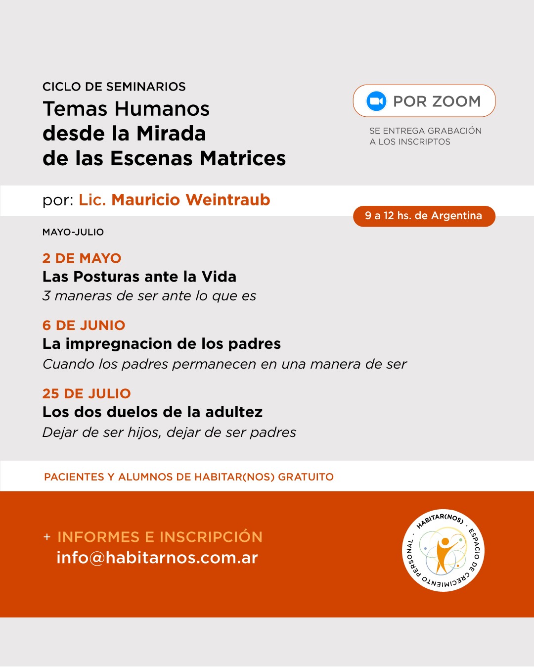 Ciclo de Seminarios 2026 - La Mirada de las Escenas Matrices