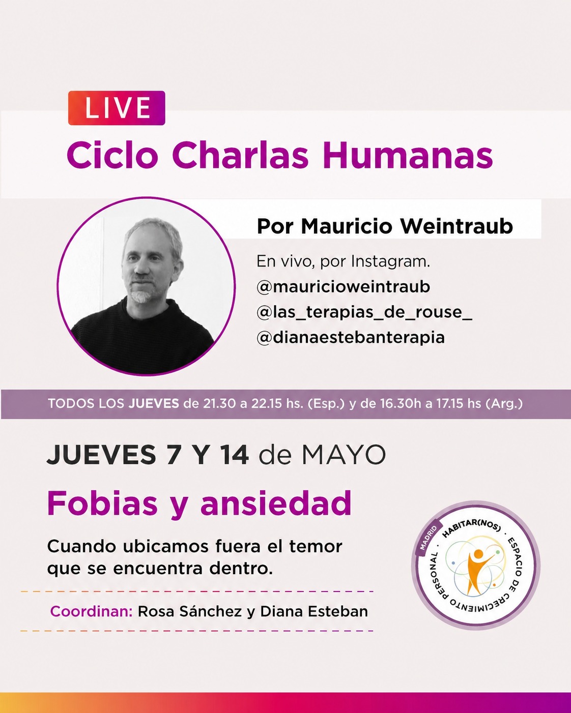 Ciclo Charlas Humanas 2026
