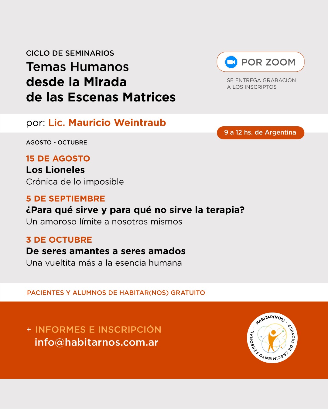 Seminarios 2026 - Agosto-Octubre